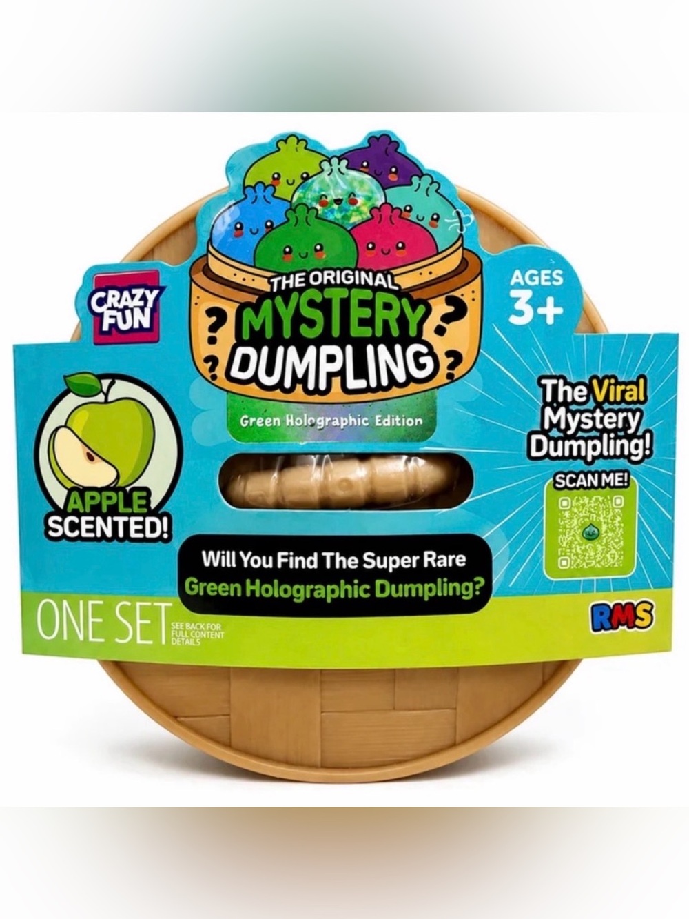 RMS Apple Scented Green Holographic Edition Squishy  Dumpling Rare